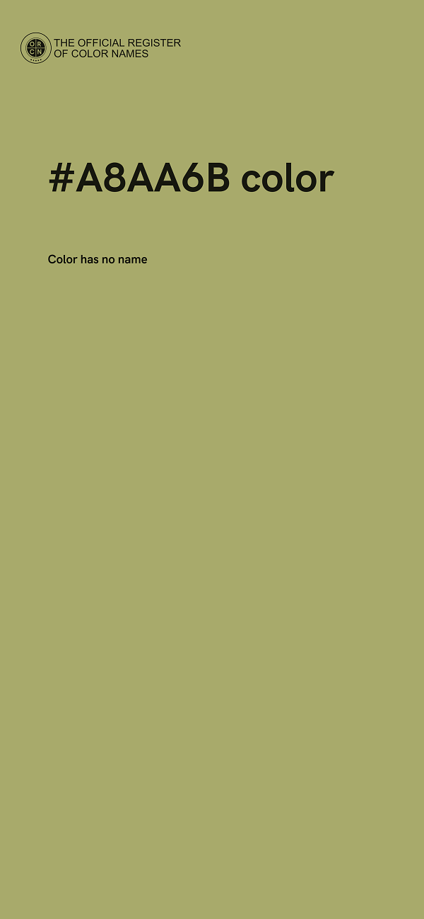 #A8AA6B color image