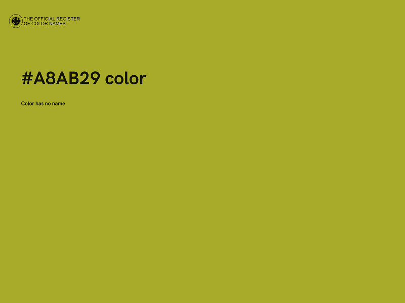 #A8AB29 color image