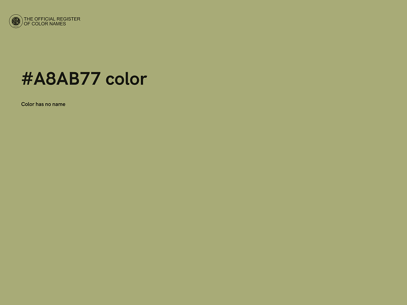 #A8AB77 color image