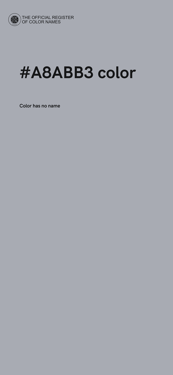 #A8ABB3 color image