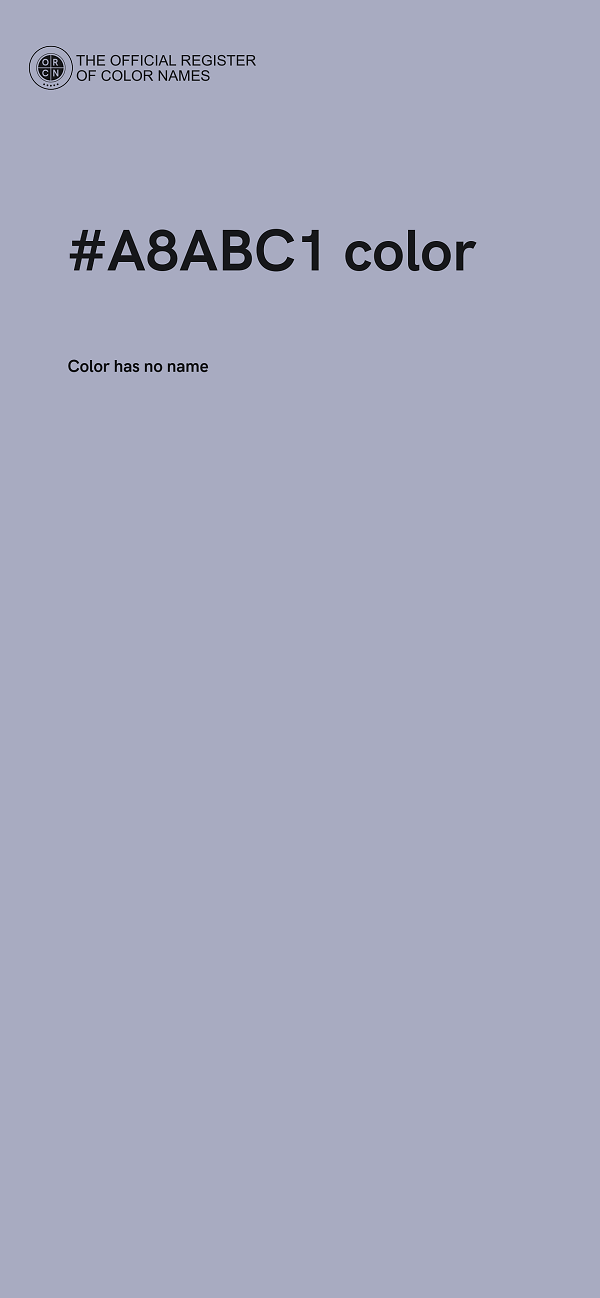 #A8ABC1 color image