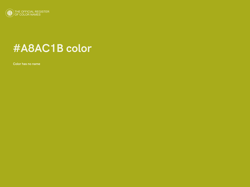 #A8AC1B color image