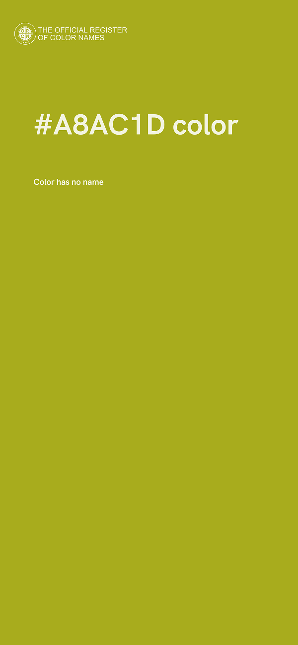 #A8AC1D color image