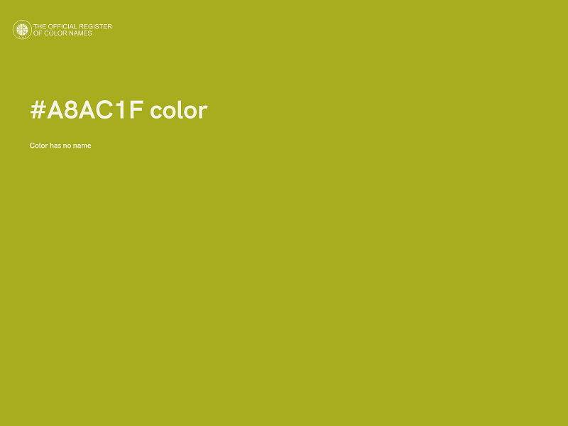 #A8AC1F color image