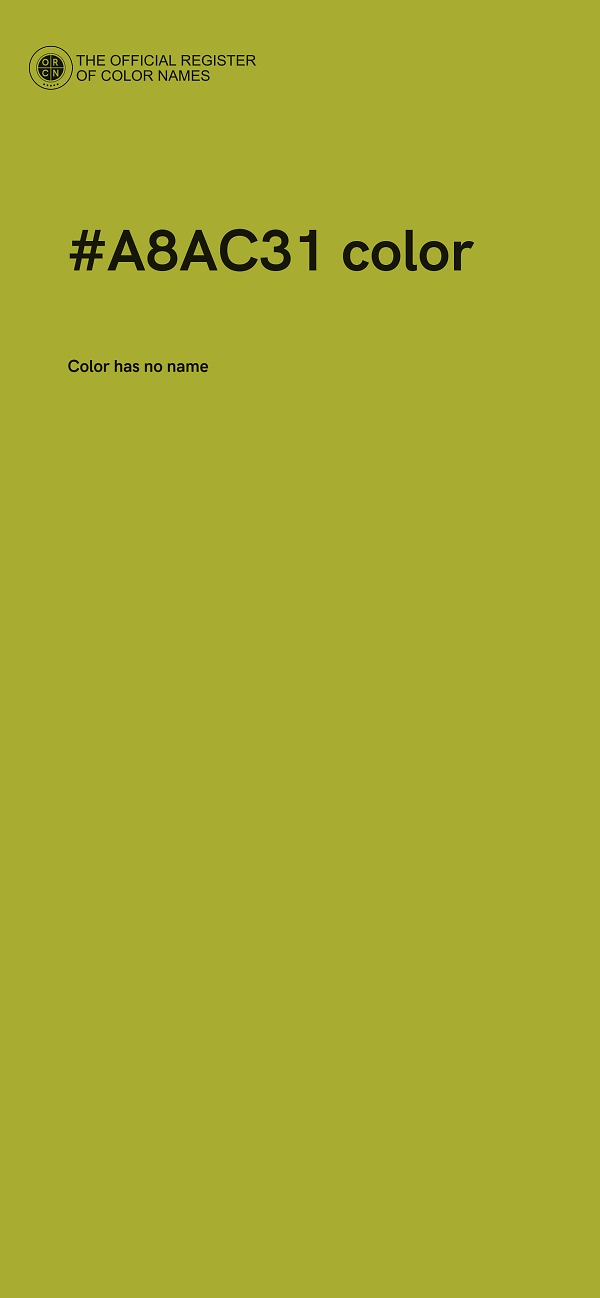 #A8AC31 color image