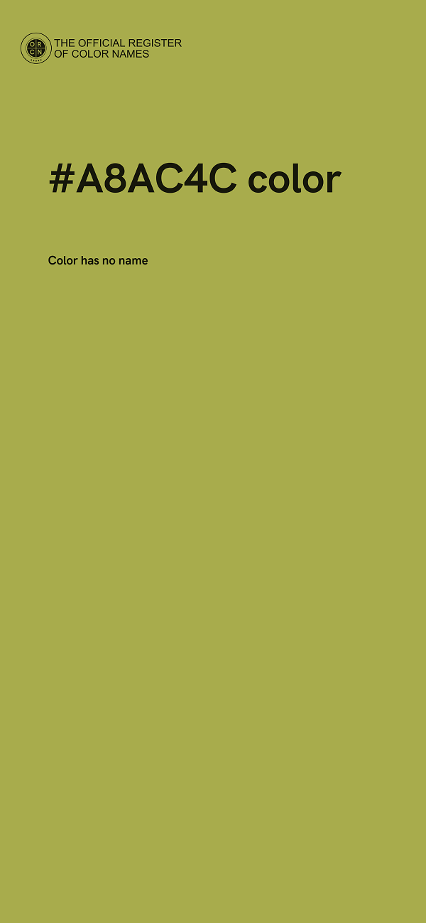 #A8AC4C color image