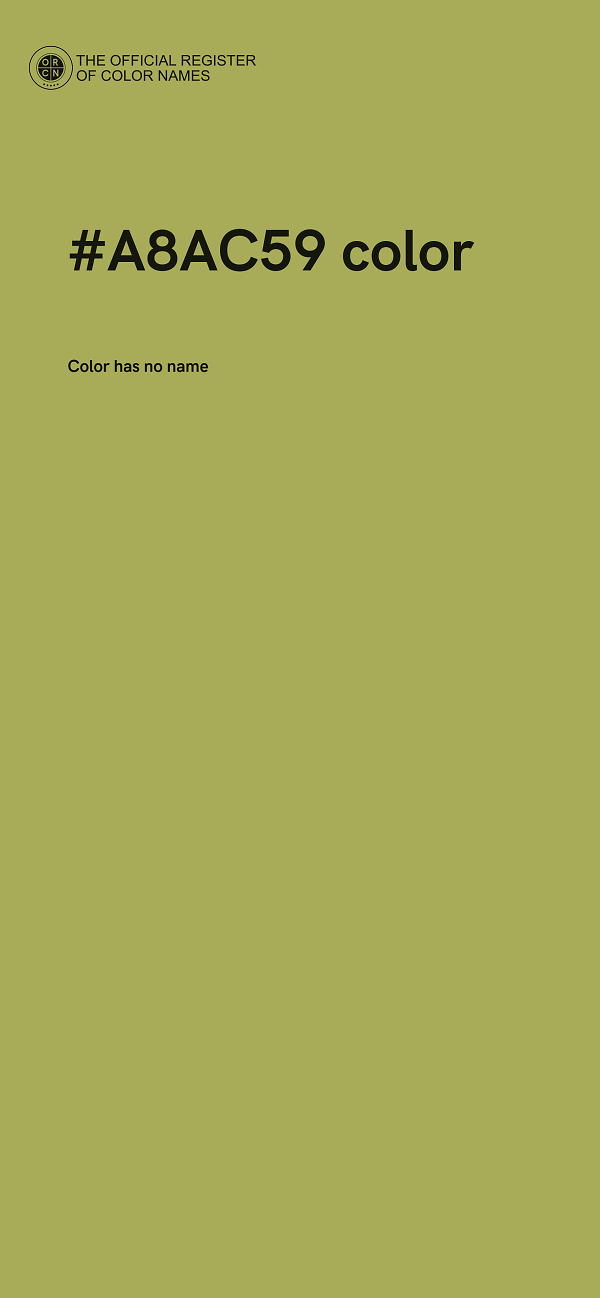 #A8AC59 color image