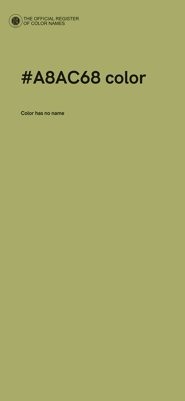 #A8AC68 color image