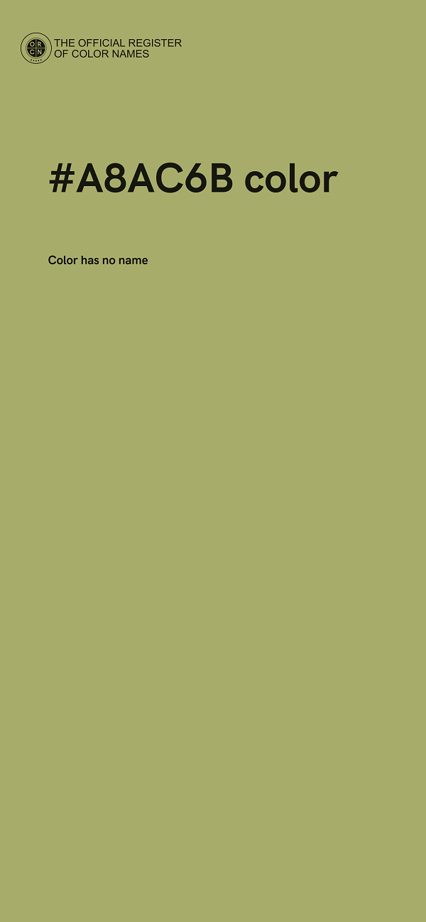 #A8AC6B color image