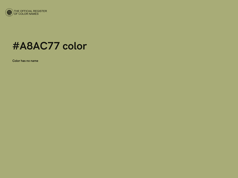 #A8AC77 color image