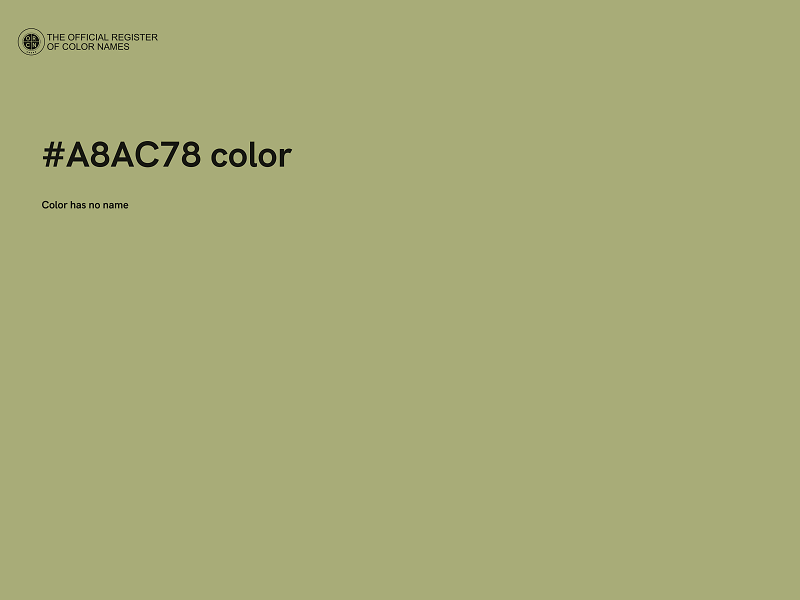 #A8AC78 color image