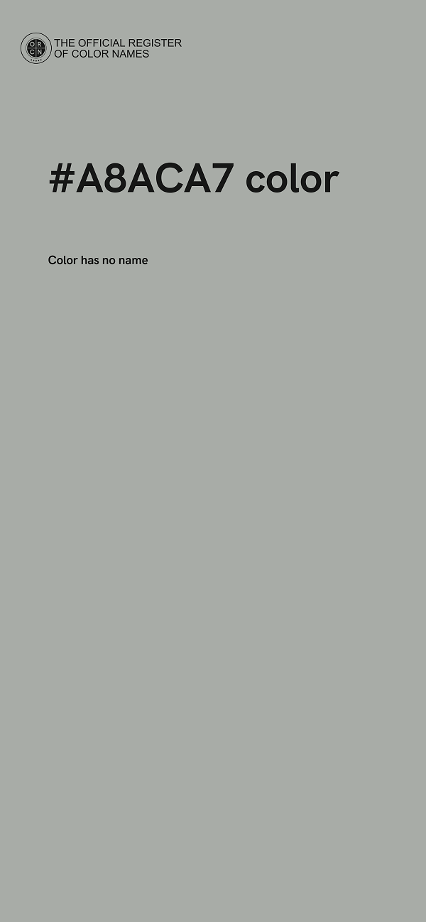 #A8ACA7 color image