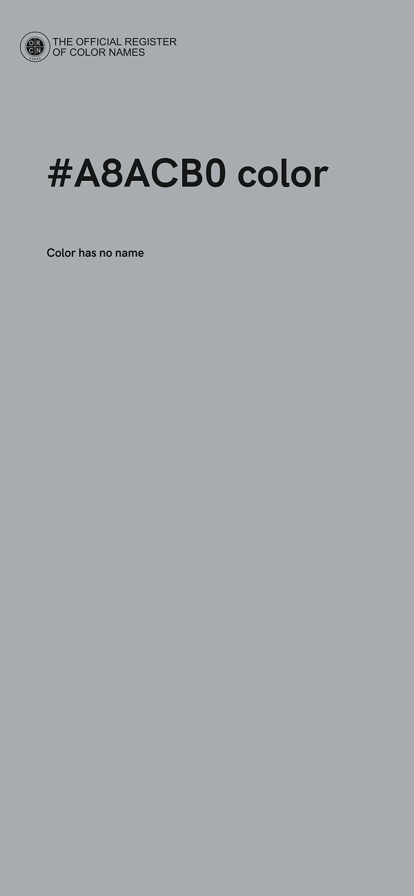 #A8ACB0 color image