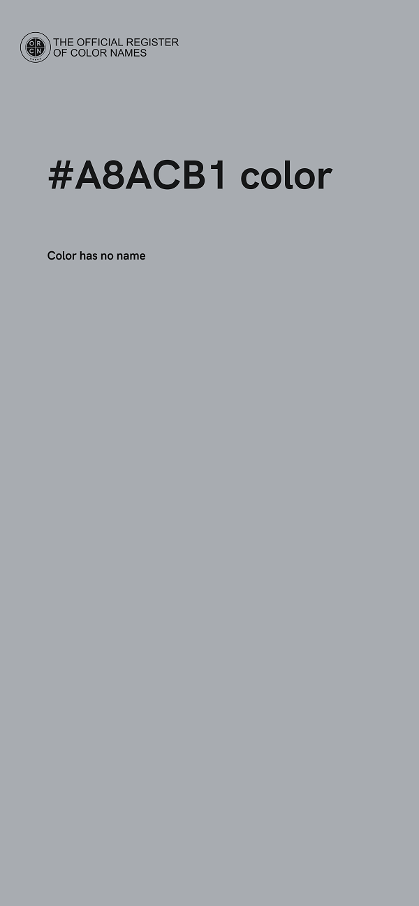 #A8ACB1 color image