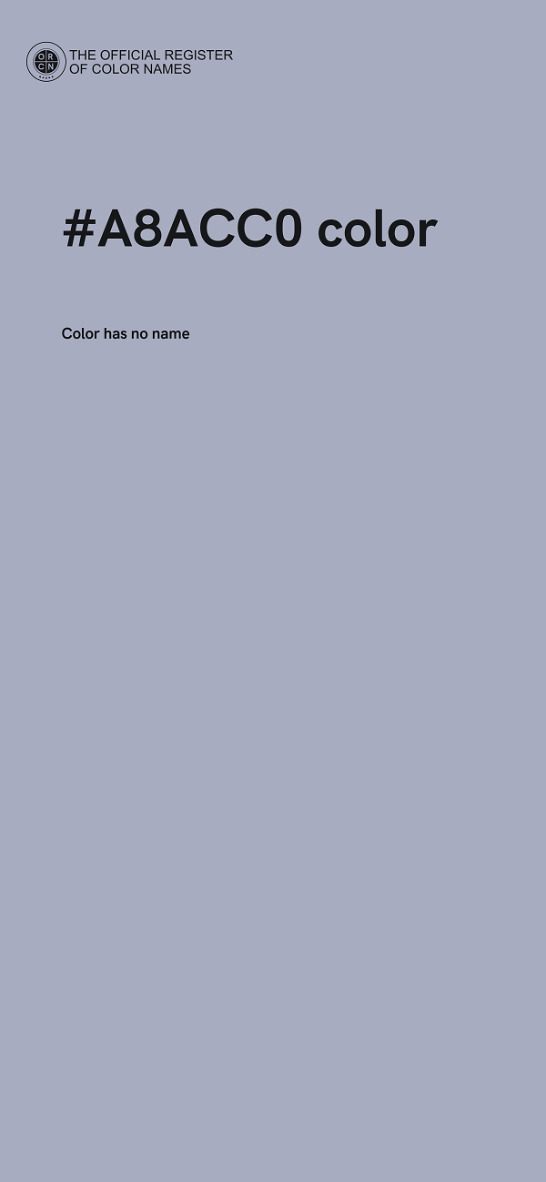 #A8ACC0 color image