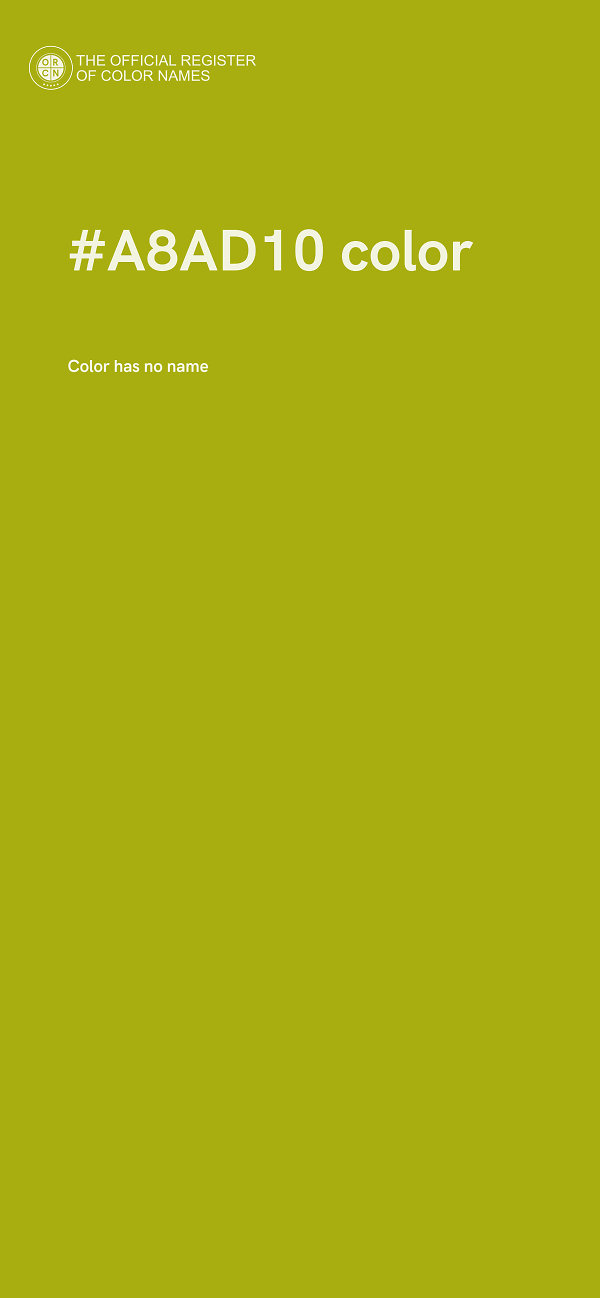 #A8AD10 color image