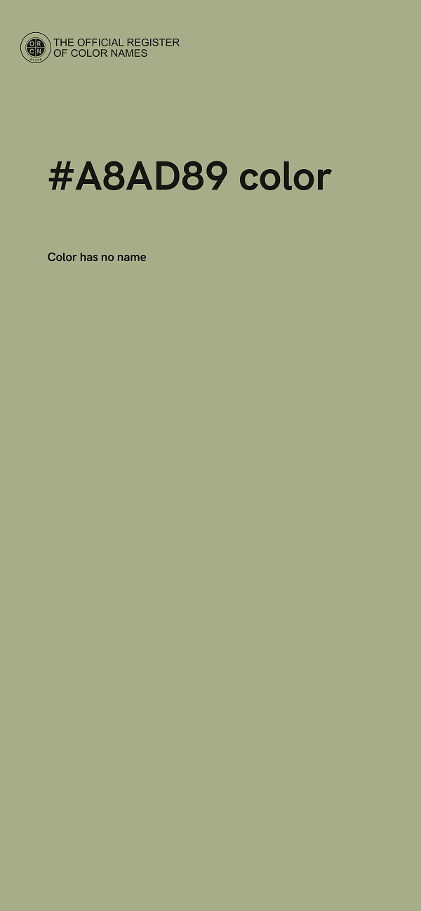 #A8AD89 color image