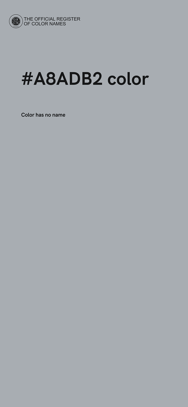 #A8ADB2 color image