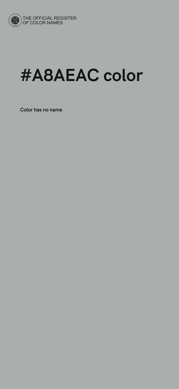 #A8AEAC color image