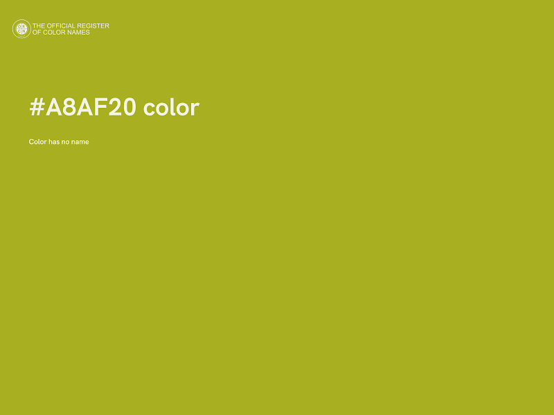 #A8AF20 color image