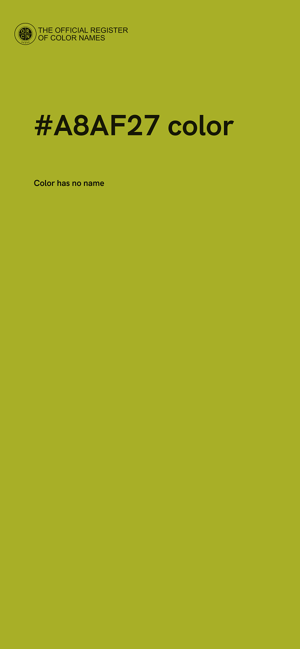 #A8AF27 color image