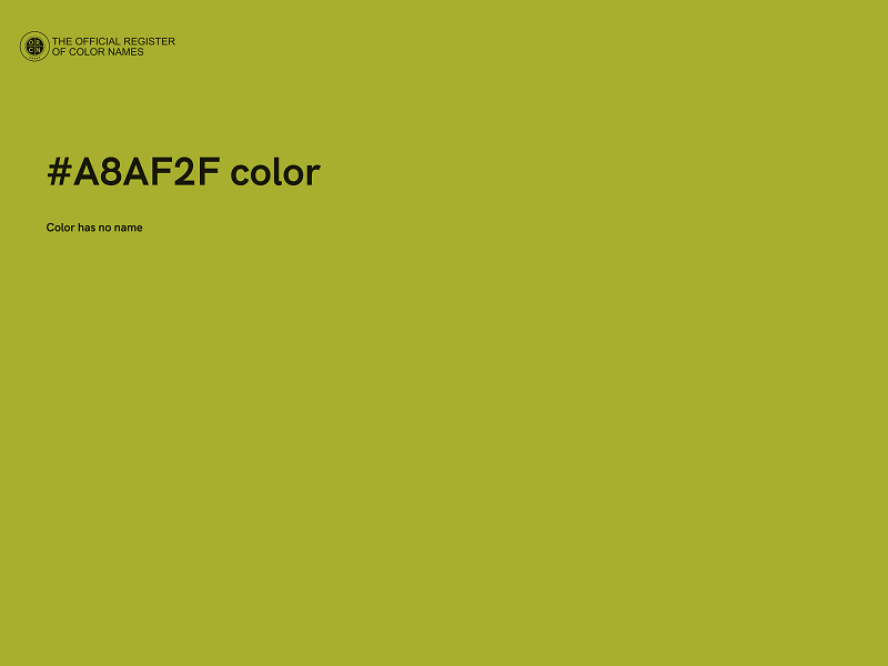 #A8AF2F color image
