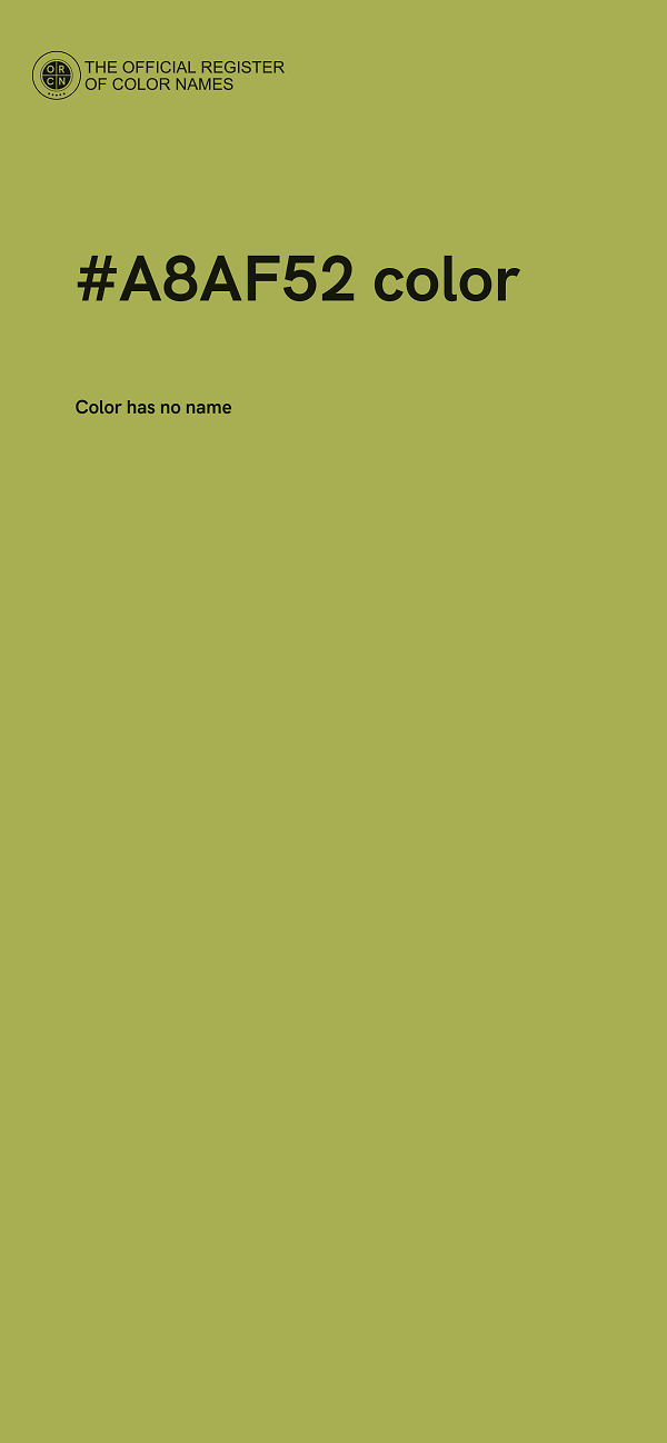 #A8AF52 color image