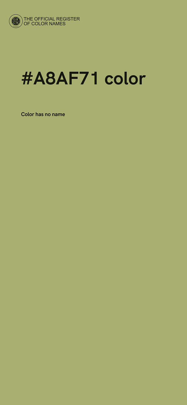 #A8AF71 color image