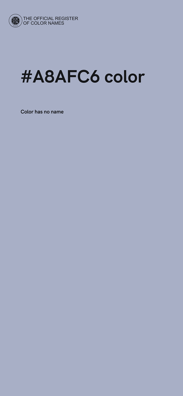 #A8AFC6 color image