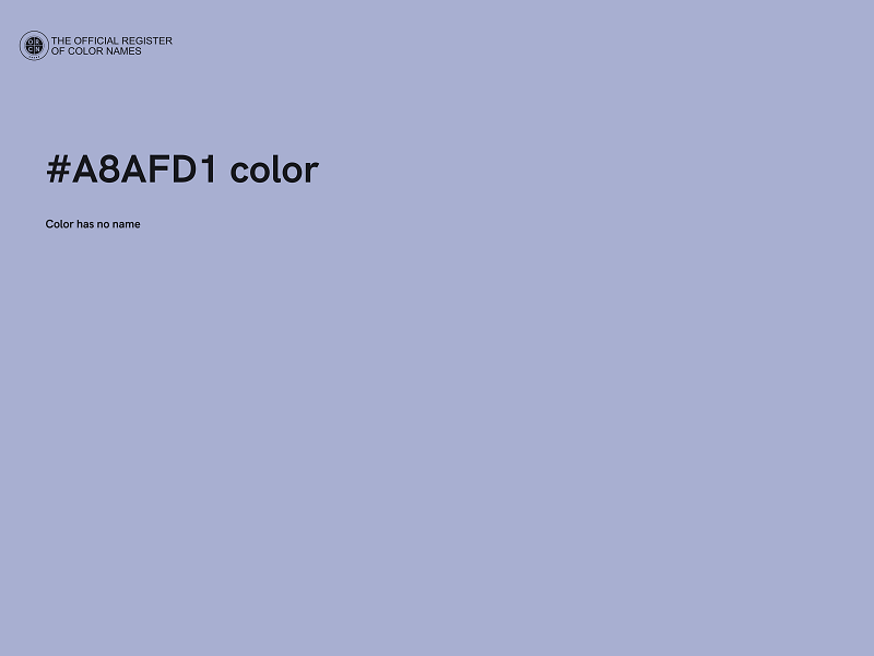 #A8AFD1 color image