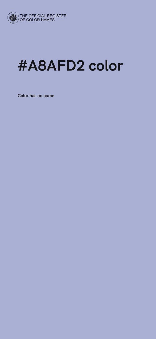 #A8AFD2 color image