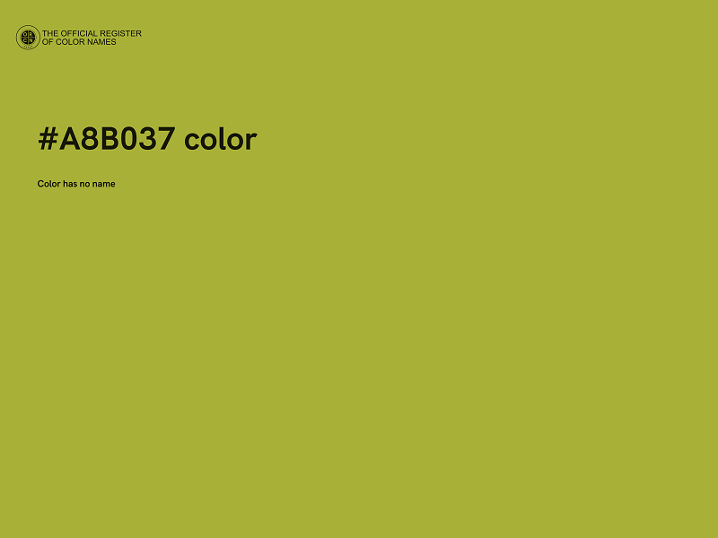 #A8B037 color image