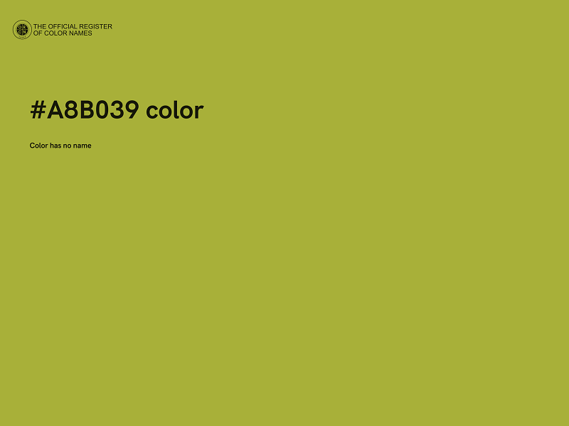 #A8B039 color image