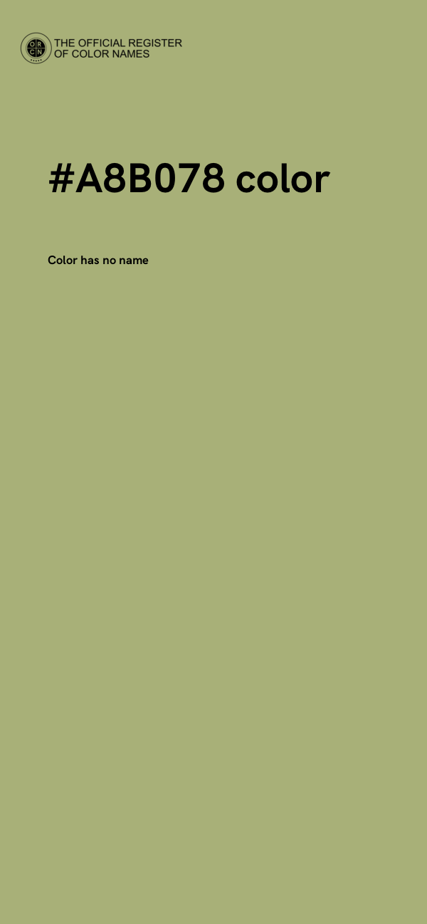 #A8B078 color image