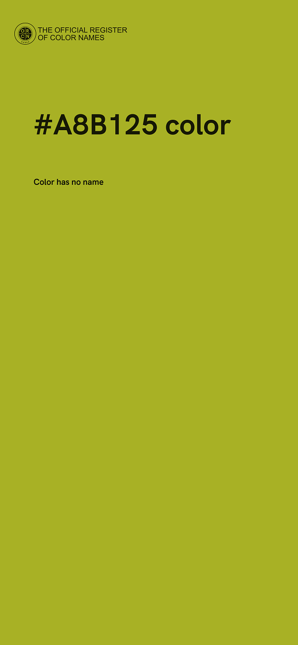 #A8B125 color image