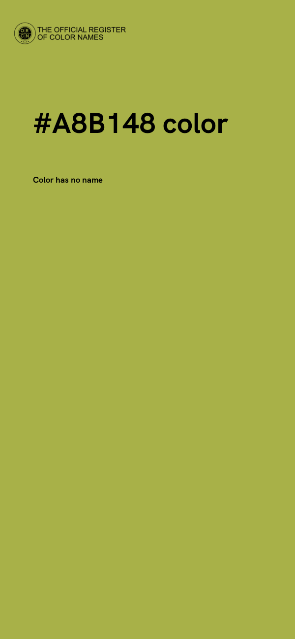 #A8B148 color image