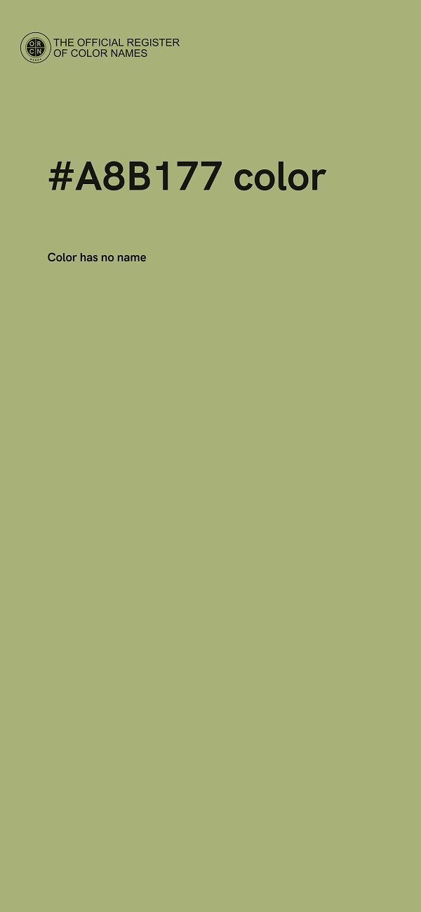 #A8B177 color image