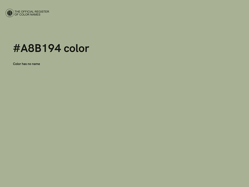 #A8B194 color image