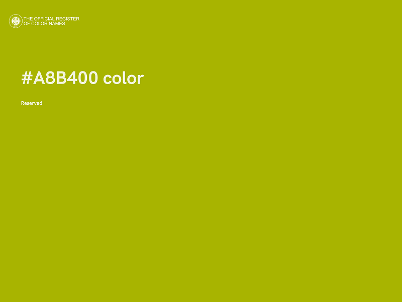 #A8B400 color image