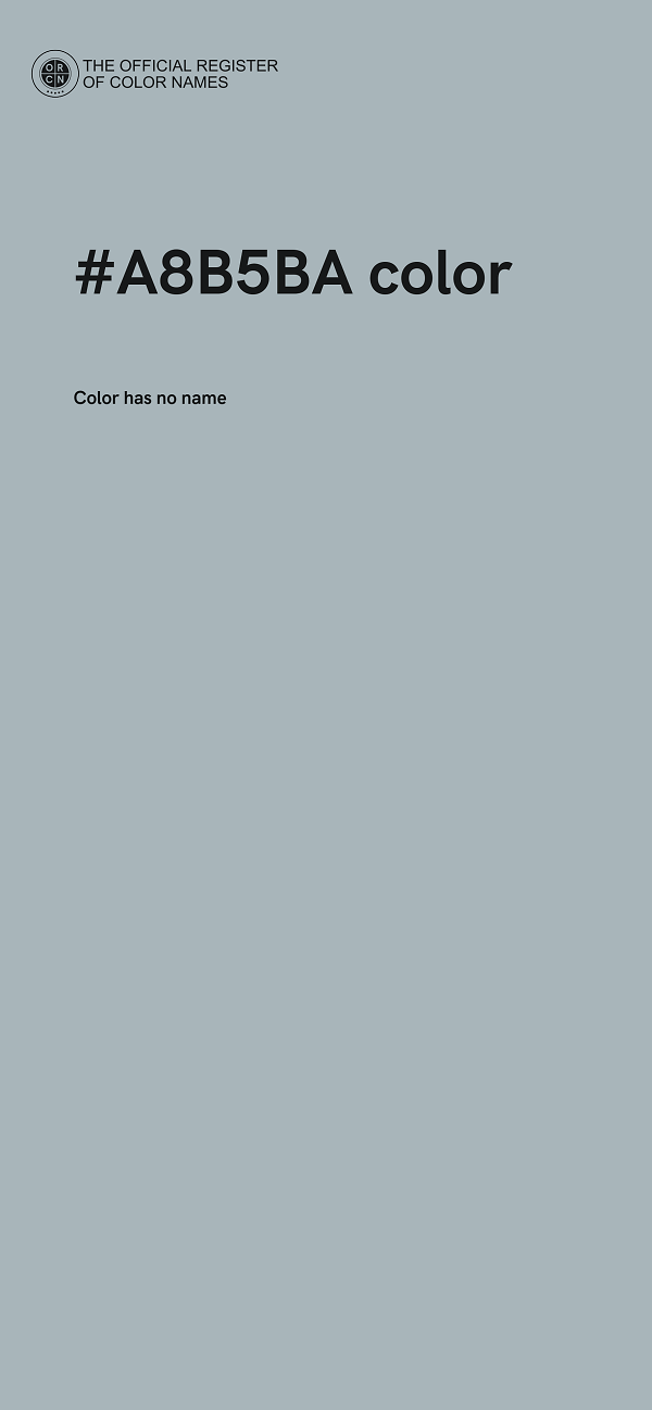 #A8B5BA color image