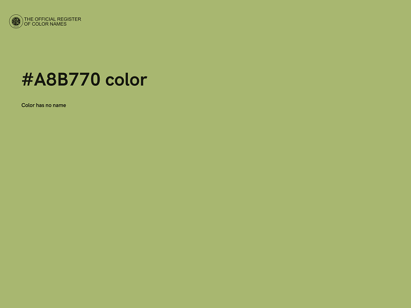 #A8B770 color image