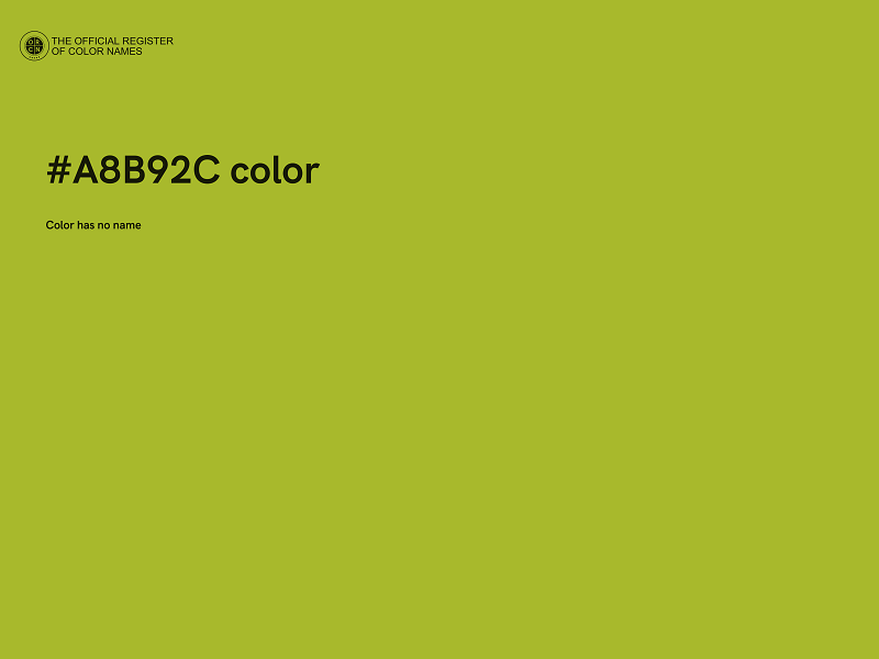 #A8B92C color image