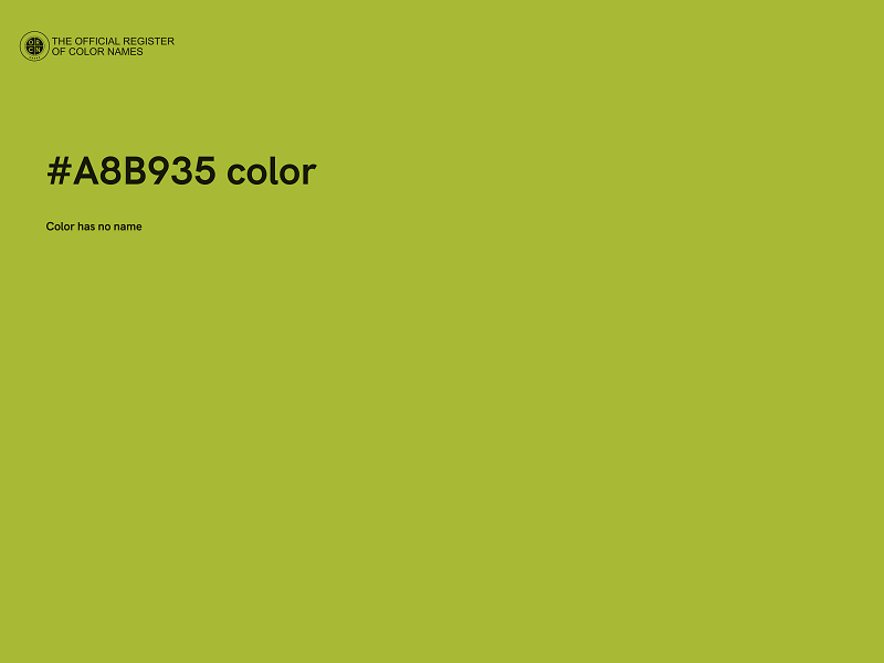 #A8B935 color image