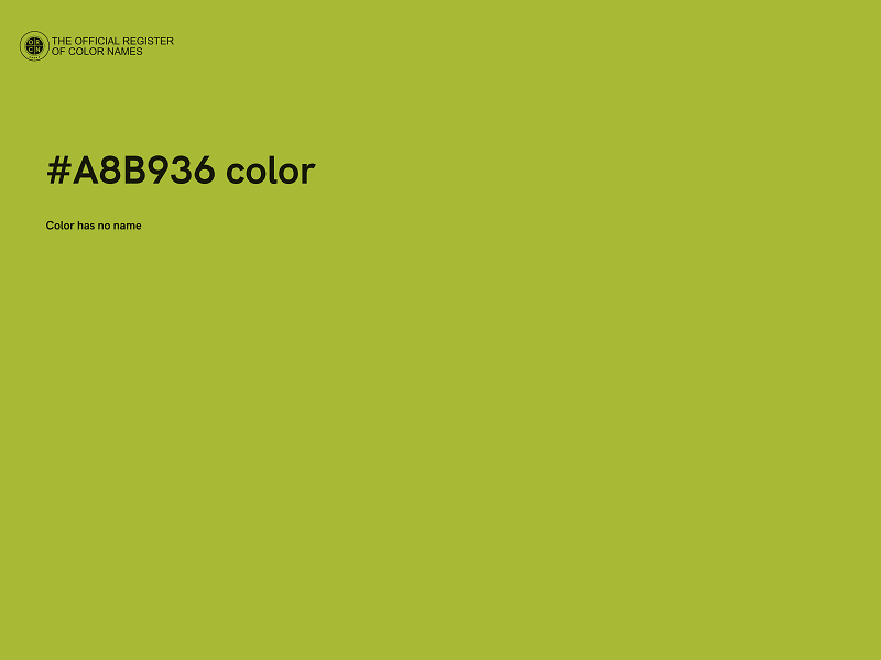 #A8B936 color image