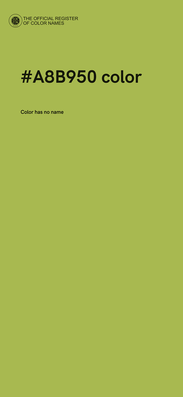 #A8B950 color image