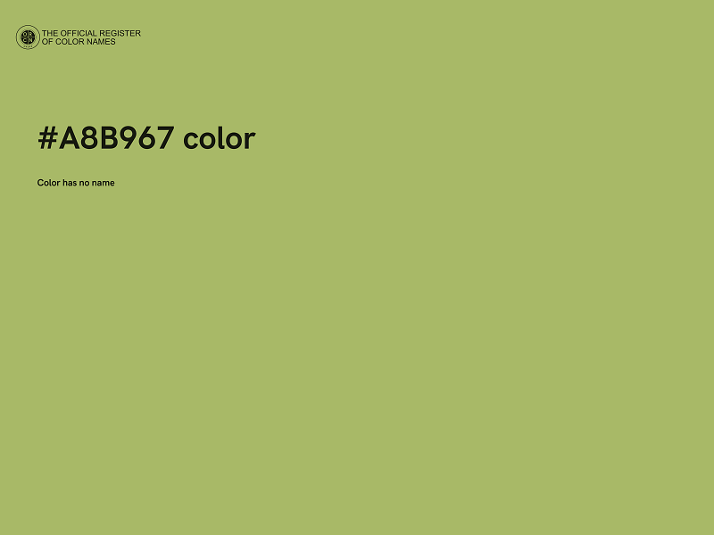 #A8B967 color image