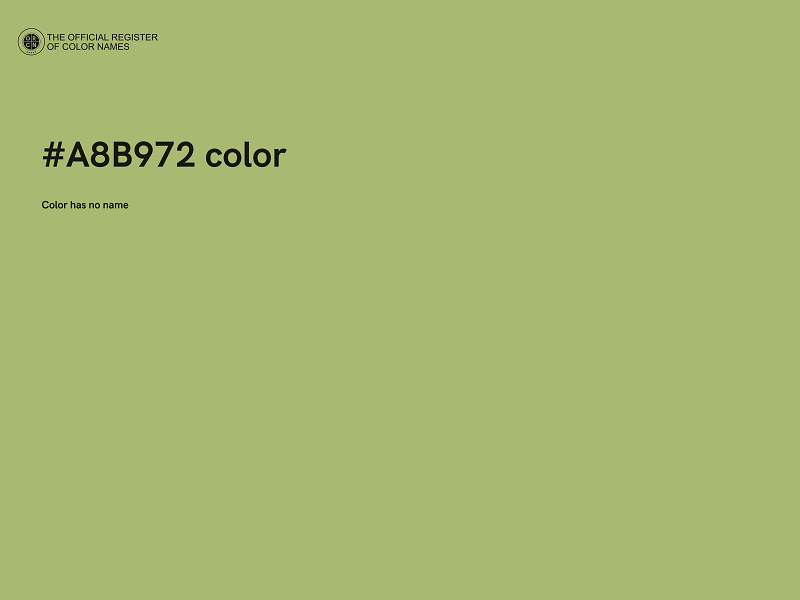 #A8B972 color image