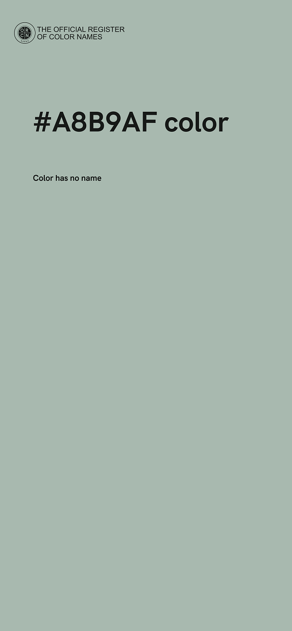 #A8B9AF color image