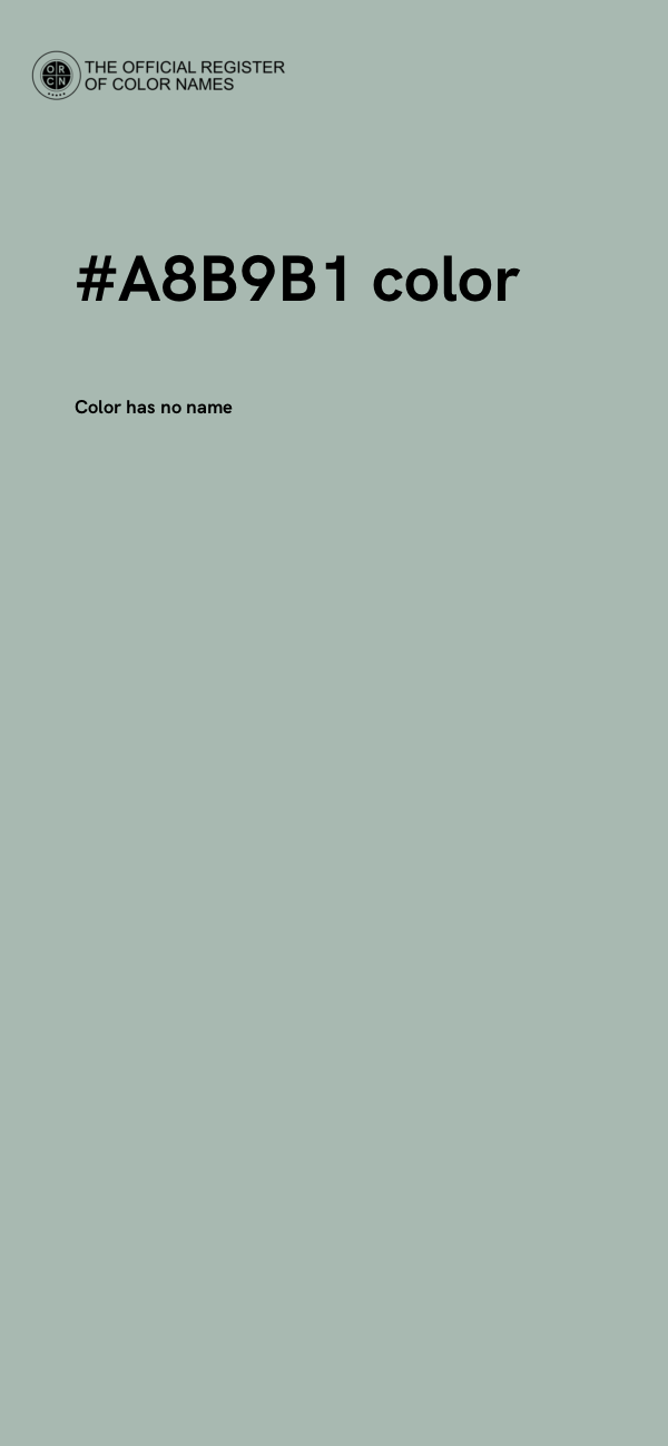 #A8B9B1 color image