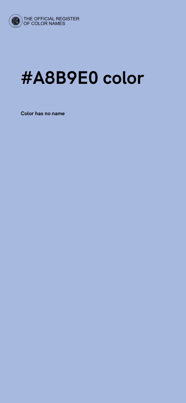 #A8B9E0 color image